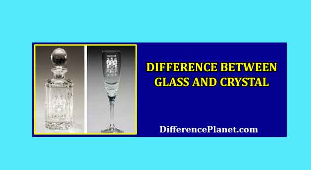 difference between glass and crystals