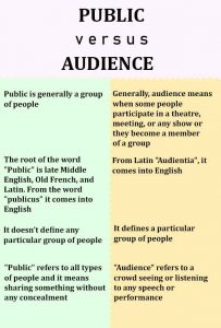 public vs audience